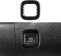ABS Carbon Fiber Electronic Parking Brake Button Ring Trim for 2019-2025 Chevy Silverado | for 2019-2021 GMC Sierra 1500 2500 3500 HD Decal Accessories