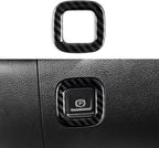 ABS Carbon Fiber Electronic Parking Brake Button Ring Trim for 2019-2025 Chevy Silverado | for 2019-2021 GMC Sierra 1500 2500 3500 HD Decal Accessories