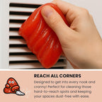Car Cleaning Gel Putty - Strawberry Scented Interior Detailing Tool for Cup Holders, Air Vents & Keyboard - Reusable Auto Detailing Accessories - Dust Remover Goop - Gifts for Men Women