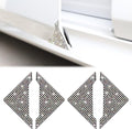 Car Door Corner Edge Guards 4pcs Bling Rhinestone Anti-Scratch Car Door Edge Protector Sticker Door Corner Bumper Sticker(AB White)