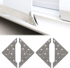 Car Door Corner Edge Guards 4pcs Bling Rhinestone Anti-Scratch Car Door Edge Protector Sticker Door Corner Bumper Sticker(AB White)