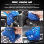Car Cleaning Gel Clean Putty, Reusable Car Interior Cleaner Slime, Auto Detail Cleaning Soft Rubber Supplies, Universal Multi-Functional Cleaning Tool Accessories for Men Women (Blue)