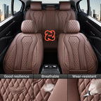 Coverado Seat Covers Front Seats, Coffee Car Seat Covers 2 Pack, Driver Seat Cover, Luxury Automotive Seat Covers, Car Seat Cushion, Front Car Seat Covers Leather Seat Protector Fit for Most Cars