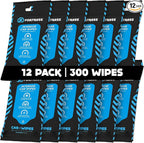 Car Interior Wipes (25 ct, Pack of 12) for Car Interior Cleaning, Dashboard, Seats, Detailing, and Steering Wheel [Travel Size] Skin-Safe Car Interior Cleaner Supplies