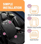 Dog Car Seat Cover, Waterproof Front Seat Protector for SUV Truck Sedan, Pet Safety Travel Comfort System with Universal Fit, Pink