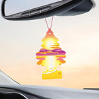 Car Air Freshener | Hanging Tree Provides Long Lasting Scent for Auto and Home | 24 Air Fresheners |Sunset Beach