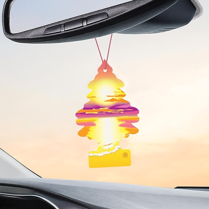 Car Air Freshener | Hanging Tree Provides Long Lasting Scent for Auto and Home | 24 Air Fresheners |Sunset Beach