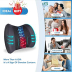 Lumbar Support Pillow for Car, Car Seat Back Support for Driving | Memory Foam Car Lumbar Support for Driving Seat, Car Back Cushion, Adjustable Straps, Lower Back Pillow, Office Chairs, Black