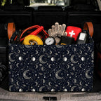 Celestial Car Trunk Organizer,20L Collapsible Auto Storage Basket with Handles, Waterproof Reusable Shopping Grocery Bag for SUV, Truck, Planet Galaxy Cars Boot Organizer Gifts for Women Men Drivers