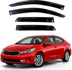 KPY Rain Guards Fit for 2014–2018 Kia Forte Sedan, Out-Channel Window Visors Vent Wind Deflectors 4PC, Car Accessories for 14–18 Forte (Sedan Only)