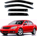 KPY Rain Guards Fit for 2005-2010 Chevrolet Cobalt, Out-Channel Window Visors Vent Wind Deflectors 4PC, Car Accessories for 05-10 Chevy Cobalt