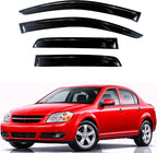 KPY Rain Guards Fit for 2005-2010 Chevrolet Cobalt, Out-Channel Window Visors Vent Wind Deflectors 4PC, Car Accessories for 05-10 Chevy Cobalt