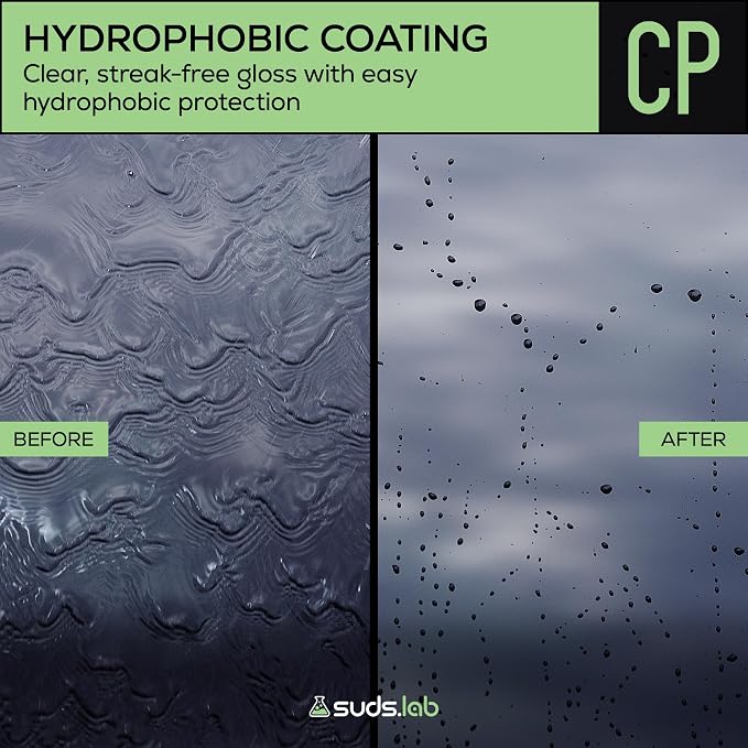 CP Ceramic Protective Wash, Hydrophobic Finish Car Wash Soap, Water Activated Easy To Use Water and Dirt Repelling Cleaner And Finish Treatment, High Gloss Spot Free Shine 64 oz.