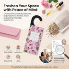 Large 12 Packs Rose Hanging Scented Sachets Long-Lasting Closet Deodorizer Air Freshener Fabric Refresher Odor Eliminator for Drawer Home Fragrance Gift Set