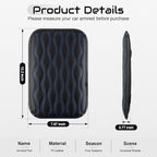 Car Center Console Cover, Upgraded Leather Car Armrest Cushion, Universal Waterproof Cushion Pad, Non-Slip Car Interior Accessories, Fits Most Sedans SUVs Trucks (Blue Line)