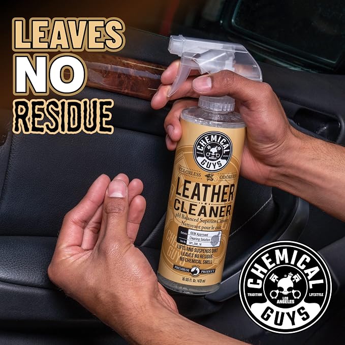 Leather Cleaner, Colorless and Odorless for Car Interiors, Furniture, Boots, and More (Works on Natural, Synthetic, Pleather, Faux Leather and More), 32 fl oz - SPI_208_32