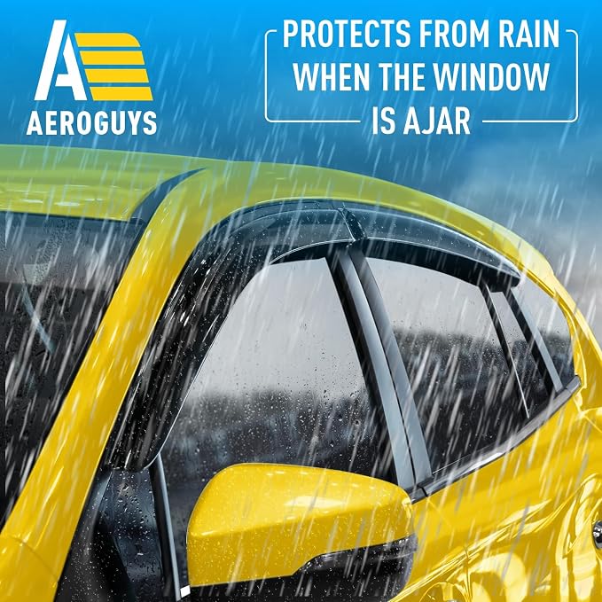 Extra Durable Window Deflectors Tape-On Window Visors Rain Guards Fit for Subaru Impreza 2017-2023 Hatchback, Sun Visors, Wind Vent for Shades, Exterior Car Accessories - 4pcs. AG0550