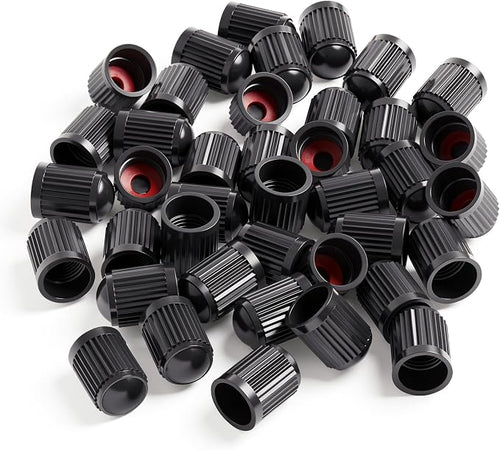 15PCS Plastic Tire Valve Stem Caps, Corrosion Resistant, with O Rubber Ring, Airtight Seal Heavy Duty Dustproof Tire Valve Stem Covers for Cars, SUV, Trucks, Bikes, Motorcycles, Bicycles(Black)