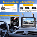 RV Backup Camera Wireless Plug and Play: Pre-Wired for Furrion System Recording Wide View Rear View Camera Clear Night Vision HD 1080P 7'' Touch Key Monitor for Trailer Camper Motorhome Y27-N