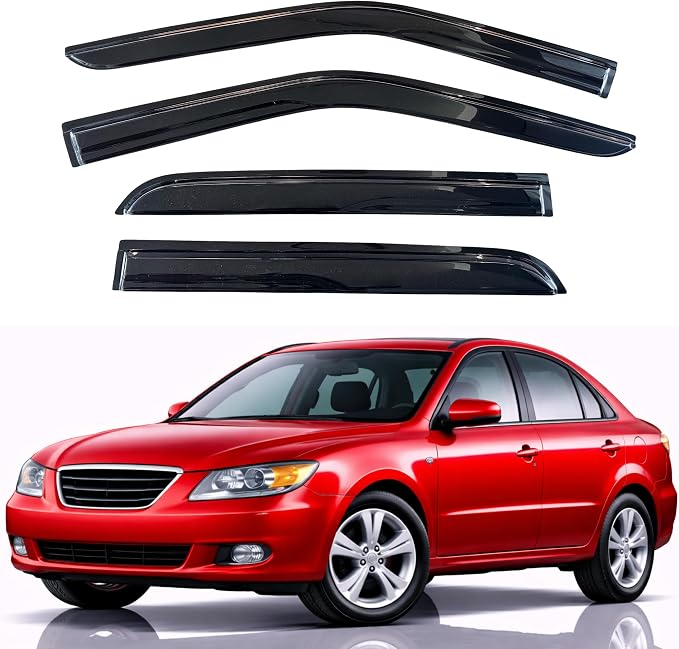KPY Rain Guards Fit for 2005-2010 Hyundai Sonata, Out-Channel Window Visors Vent Wind Deflectors 4PC, Car Accessories for 05-10 Sonata