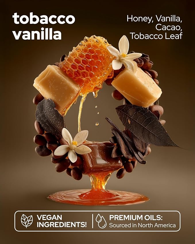 Tobacco Vanilla Car Air Freshener – Premium Auto Perfume & Car Diffuser | Sophisticated & Timeless Scent | Long-Lasting Up to 120 Days | Odor Eliminating | Vegan, Cruelty-Free Car Perfume
