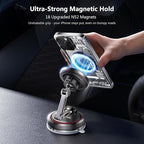 for MagSafe Car Mount [3-Axis] Nano Adhesive Gel + Strong Suction Cup Magnetic Phone Holder for Dashboard & Windshield, 360° Adjustable for iPhone 17 16 15 14 13 12, Samsung, Matte Black