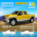 Extra Durable Window Deflectors Tape-On Visors Rain Guards Fit for Ford F250-550 Super Duty 1999-2016 SuperCrew, Sun Visors, Wind Vent for Shades, Exterior Car Accessories - 4pcs. AG0874