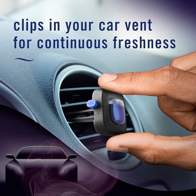 AUTO Air Freshener, Odor-Fighting Automotive Vent Clip, Lush Scent, 8 Count