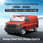 Windshield Sunshade for Chevrolet Express 1996-2024 2025 2026, Sun Visor for Front Windshield & Window Sun Shade Cover, UV Heat Blocker & Protector, Car Accessories