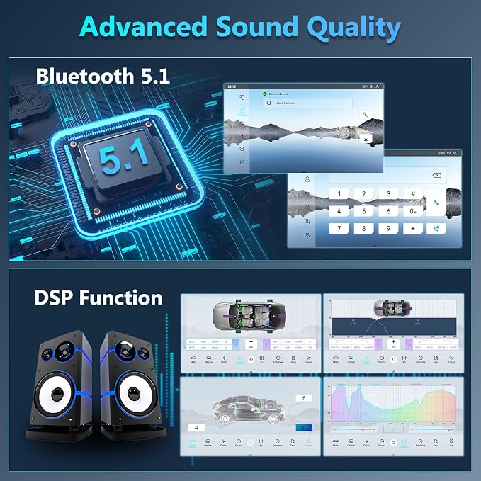 [4+64G] 8-Core Qualcomm Android 15 Car Stereo for Kia Sorento 2009-2012 with Wireless Carplay&Android Auto,10.1 Inch Car Radio with Mirror Link Bluetooth 5.1 FM/RDS DSP WiFi GPS SWC