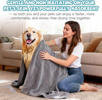 Microfiber Dog Towels for Drying Dogs, Super Absorbent and Soft Pet Grooming Towel, 40 Inch X 23.6 Inch, Perfect Dog Shower & Bath Supplies for Large, Medium or Small Dogs, Grey