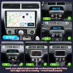 4Core + 64GB Car Radio for Chevrolet Chevy Camaro 2010-2015: 9 Inch 1280 * 800 HD IPS Touchscreen GPS Navigation FM 5G WiFi Wireless Carplay Andriod Auto SWC Backup Camera