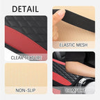Patchwork Leather Center Console Covers for Cars,Upgraded Arm Rest Cover for Car with Side Storage Pocket for Car Seat Organizer,Middle Console Cover Stylish Car Decoration (Red)