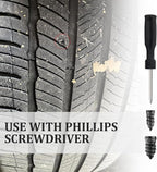 35PCS Tire Plug Kit with Screwdriver,Rubber Flat Tire Repair Kit for Fast Repair of Tire Punctures,Durable Car Tire Repair Kit Self-Service Repair Nails for Car Motorcycle Truck (35PCS)