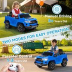 Licensed Chevrolet Colorado Electric Car for Kids, 12V Ride on Toys for Toddlers with Remote Control, Battery Powered Electric Car Ride On Vehicle w/Bluetooth, Soft Start, LED Lights - Blue