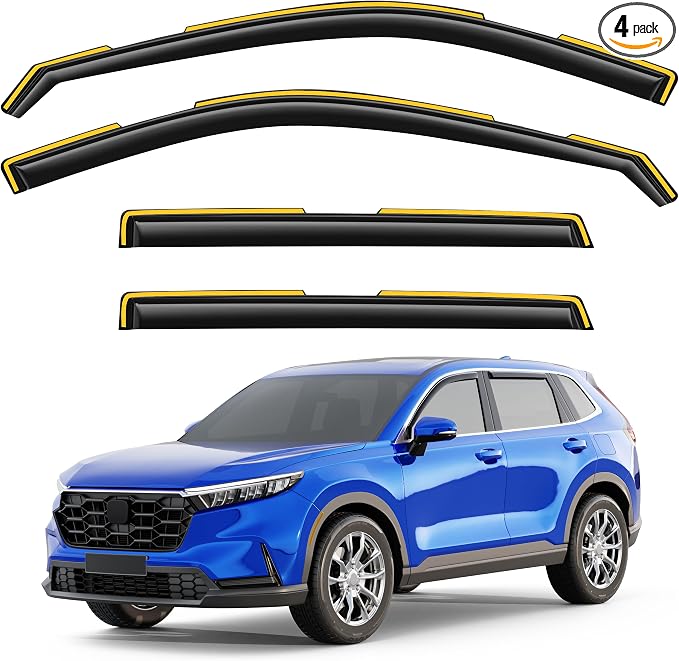 in-Channel Window Rain Guards Fit for Honda CR-V CRV 2023 2024 2025 2026, Extra Durable Rain Guards Visors Vent Visors Window Deflector Vent Shades Car Accessories -4 pcs