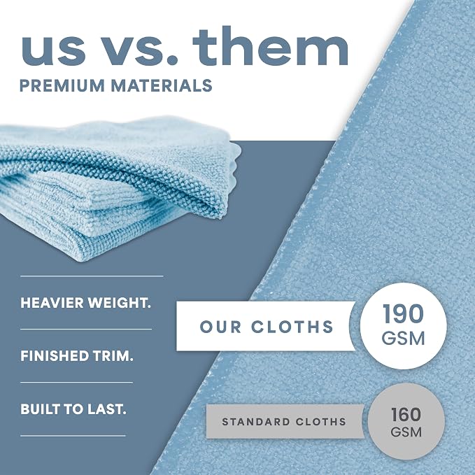 S&T INC. 200 Pack of Microfiber Cleaning Cloth, Bulk Microfiber Towel for Home, Reusable and Lint Free Cloth Towels for Car
