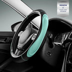 Car Steering Wheel Cover - Microfiber Leather Steering Wheel Wrap Sports 14.5-15 Inch Steering Wheel Cover Non-Slip for Men Women Mint Color