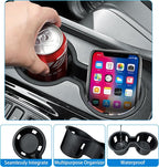 Center Console Cup Holder for 2023-2025 Honda Pilot/2024-2026 Passport Accessories Cup Holder Insert TPE Front Drink Holder Organizer for Pilot 2024 Interior Decoration Black