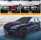 210T Magnetic Auto Car Snow Windshield Cover Frost Ice Guard Sun Shade Waterproof Windshield Protector for Most Vehicle Truck Van SUV 85.2X 49.2 Inches