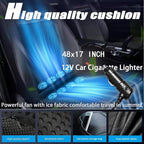 3 in 1 Cooling Car Seat Cover with Massage,Cooling Car Seat Cushion Front Seat Universal 12V Cooling Seat Cover for Car, SUVs (Warm,Cooling&Massage-5)