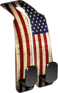 Purse Hook for Car Vintage American Flag 1 Pack Headrest Back Seat Hook Premium Leather Double Metal Hanger Storage Pack Bag Purse Holder Car Interior Accessories