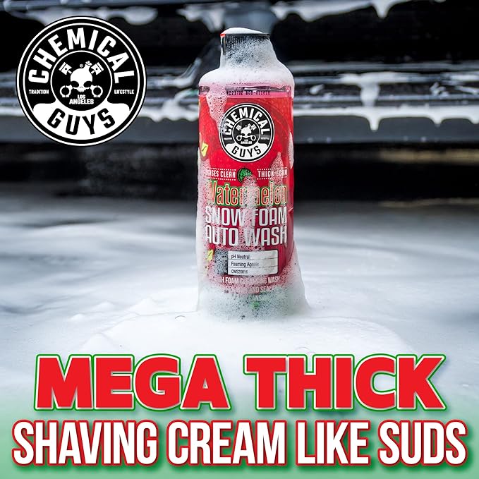 CWS20816 Watermelon Snow Foam Car Wash Soap, (Works with Foam Cannons or Bucket Washes) Safe for Cars, Trucks, Motorcycles, RVs & More, 16 fl oz, Watermelon Scent