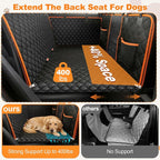 PartsBling Convertible Dog Seat Cover for Back Seat | Hard Bottom Back Seat Extender for Dogs, Passenger-Friendly, Waterproof, Scratch Resistant, Dog Hammock for Car and SUV
