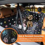 Dog Car Seat Cover for Pets 100% Waterproof Seat Cover Hammock 600D Heavy Duty Scratch Proof Nonslip Durable Soft Back Seat Covers for Cars Trucks and SUVs