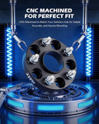 5x4.5 Hub Centric Wheel Spacers, 1" Black Wheel Spacers with M12x1.5 Studs Compatible with Honda Accord Honda Civic Honda CRV Acura RSX Acura TL, 64.1mm Bore Wheel Spacer Kit, 4pcs