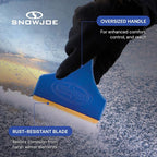 SJEG01 Edge Ice Scraper, Rust-Resistant Frost Remover for Car Windshield, Long Handle for Quick Ice Removal