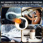 12V 150W Portable Car Heater with Quick-Start Heating, 360-Degree Rotary Defroster and Fast Demisting Cooling Air Purify,Small and portable