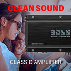 BOSS Audio OX3KD Onyx Model 3000 Watt High Output Monoblock Full Range Class D Amplifier with Variable Low Pass Crossover and Remote Control
