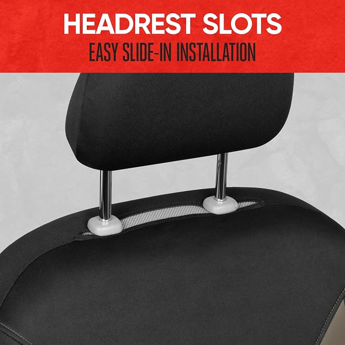 SpillGuard 2 Beige Seat Covers for Cars & Seat Covers for Trucks - Neoprene Lining Waterproof Car Seat Covers Front Seats Only - SUV Seat Covers Protector - Forros para Asientos de Carro